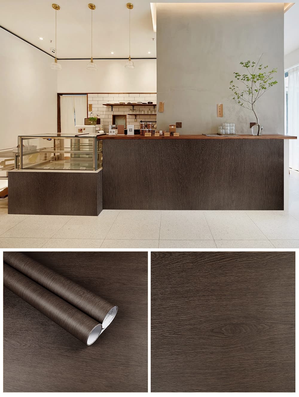 Ebony Grain Finish Interior Film