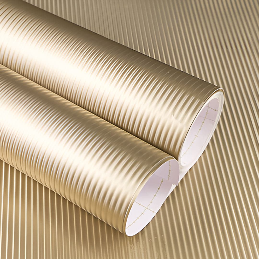 Metallic Gold Lines Vinyl Wrap