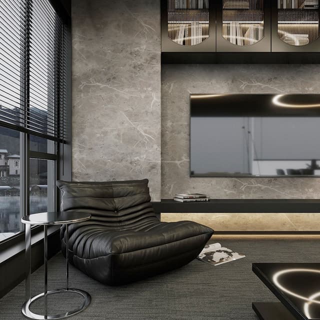 Ash Grey Thin Veined Marble 