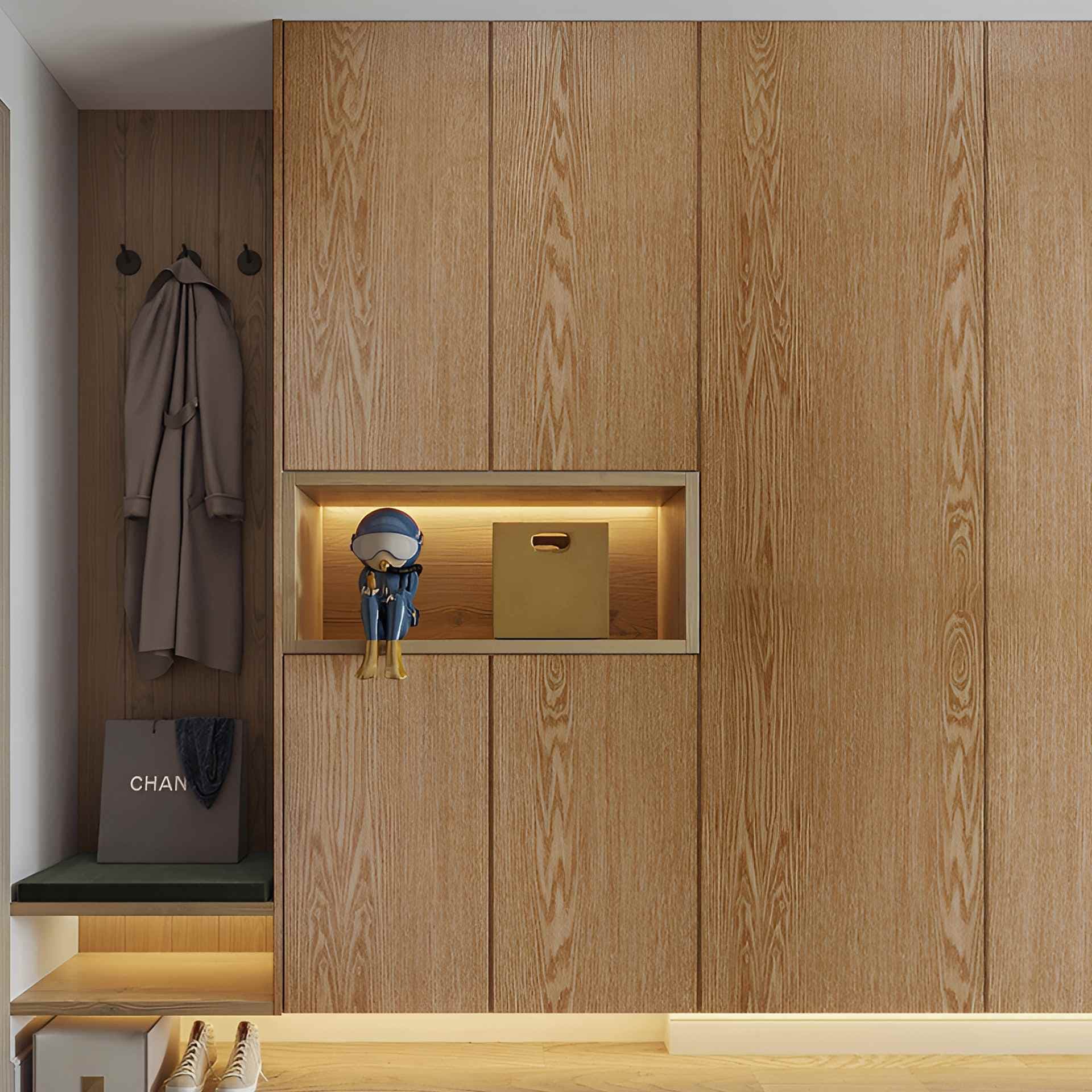 White Washed Oak Interior Film